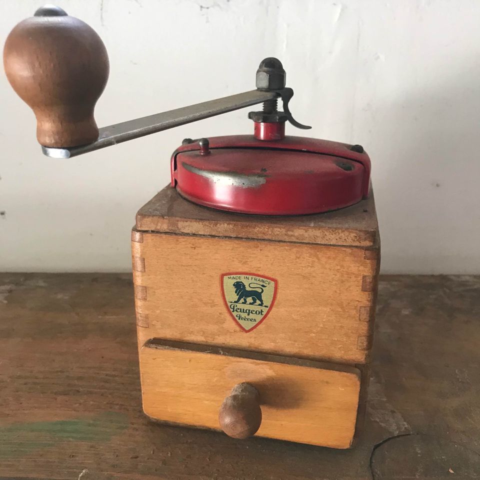 Moulin à Café Peugeot Lionceau Vintage - Sans Couvercle - Pièce De Collection